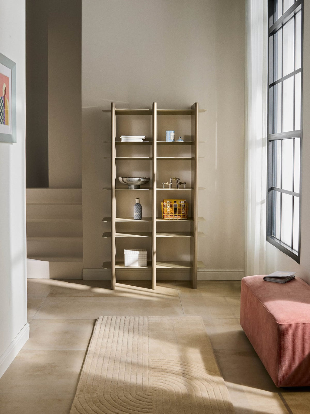 Edenhall Tall Shelving Unit with Metal Elements