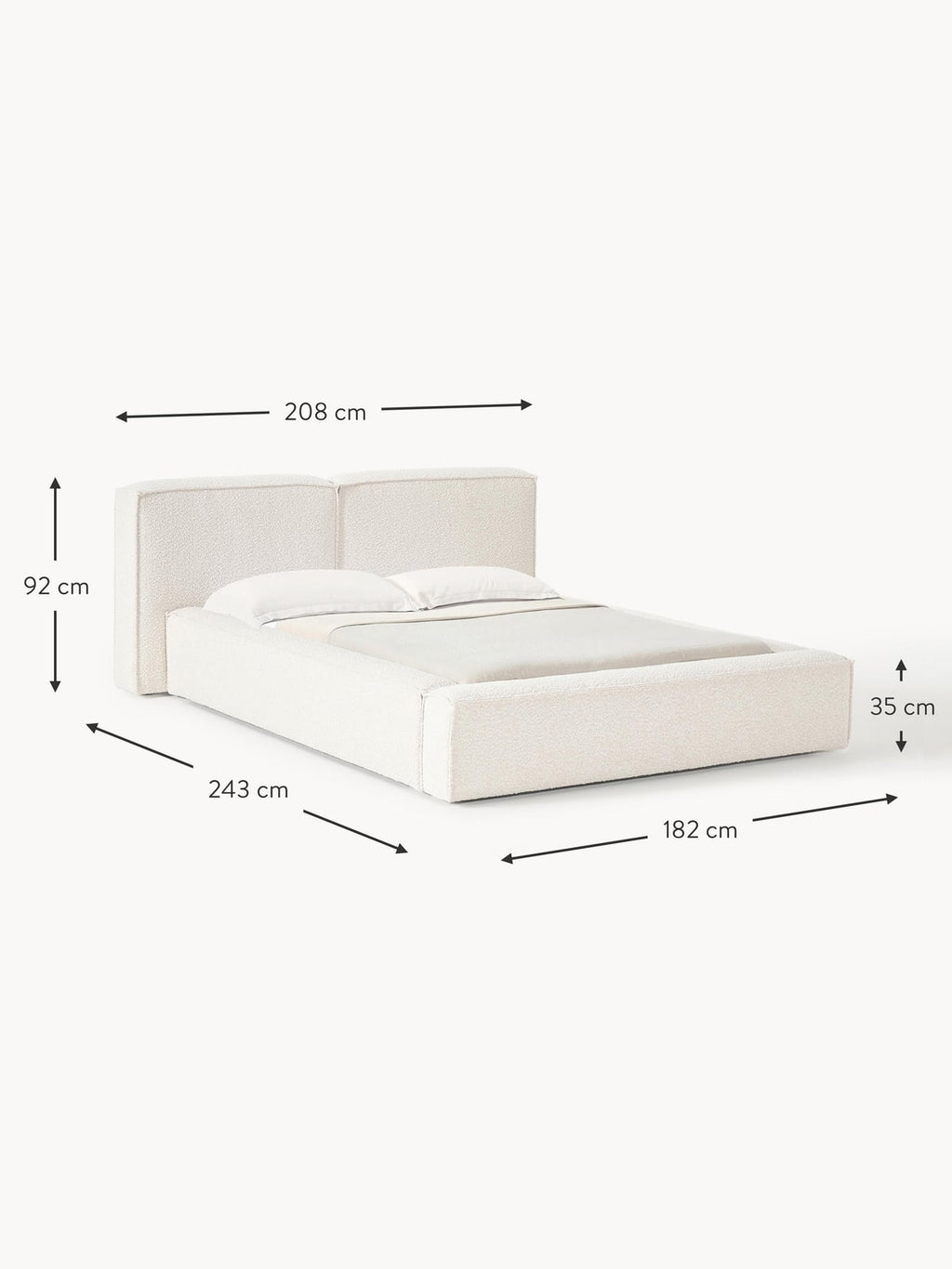 Edenhall Upholstered Bouclé Bed