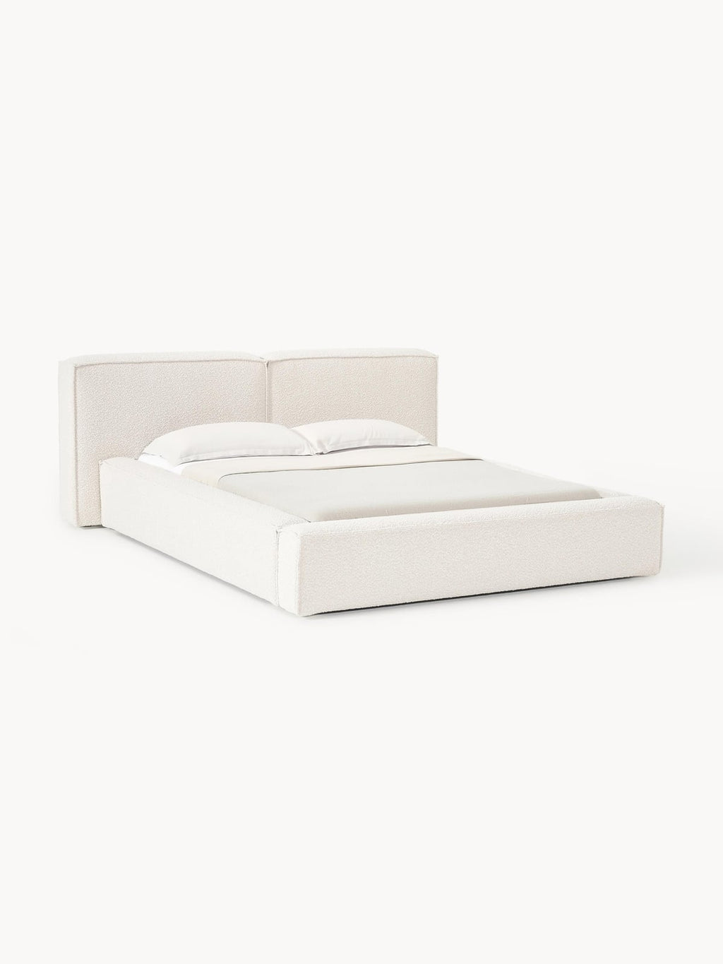 Edenhall Upholstered Bouclé Bed with Storage Space