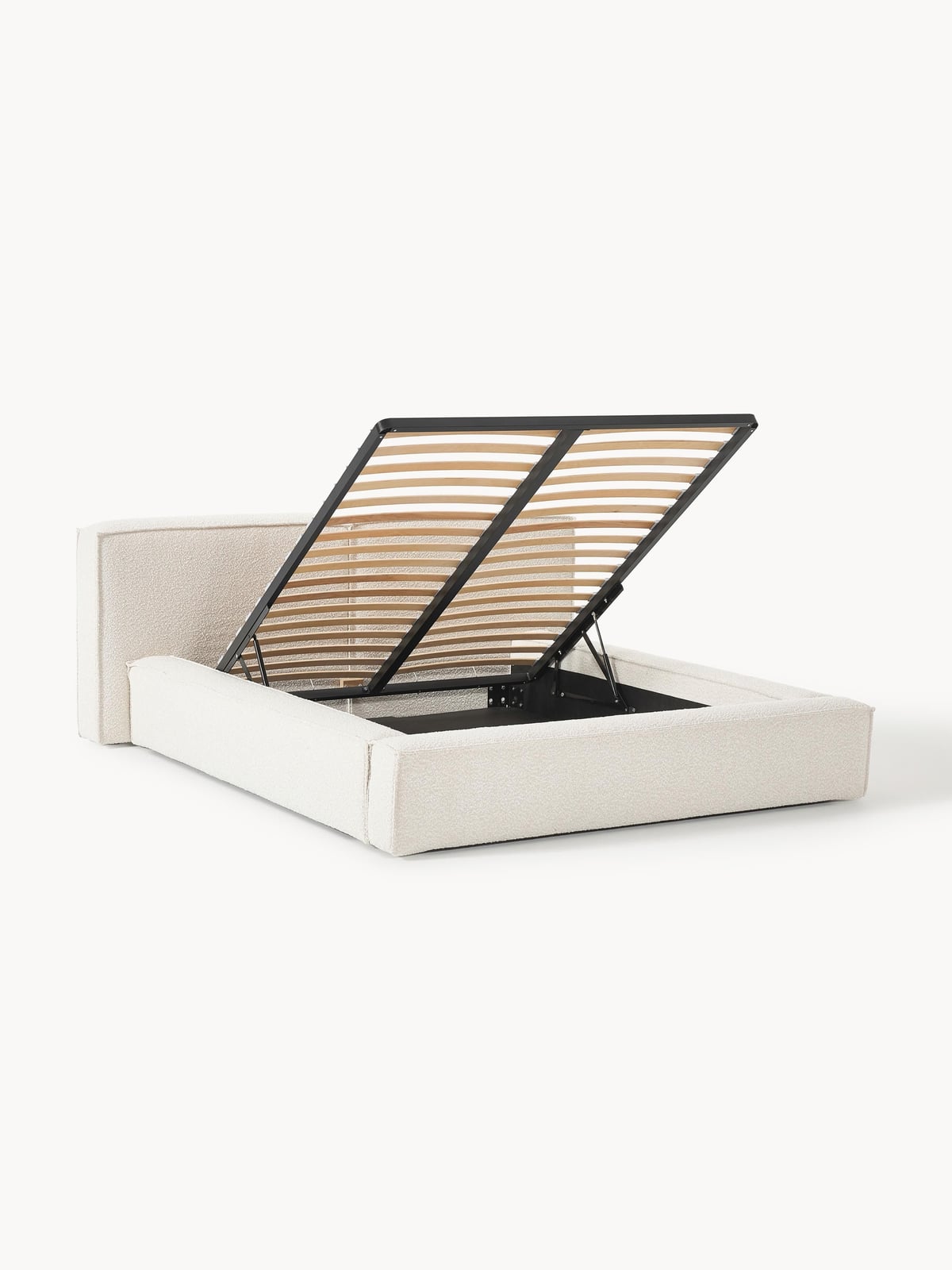 Edenhall Upholstered Bouclé Bed with Storage Space