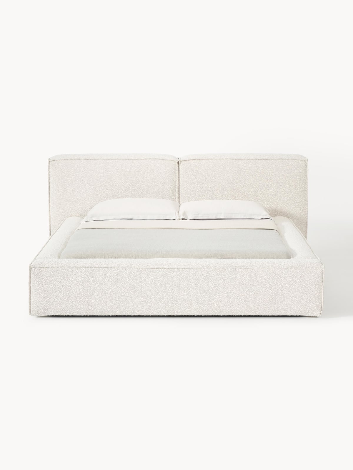 Edenhall Upholstered Bouclé Bed with Storage Space
