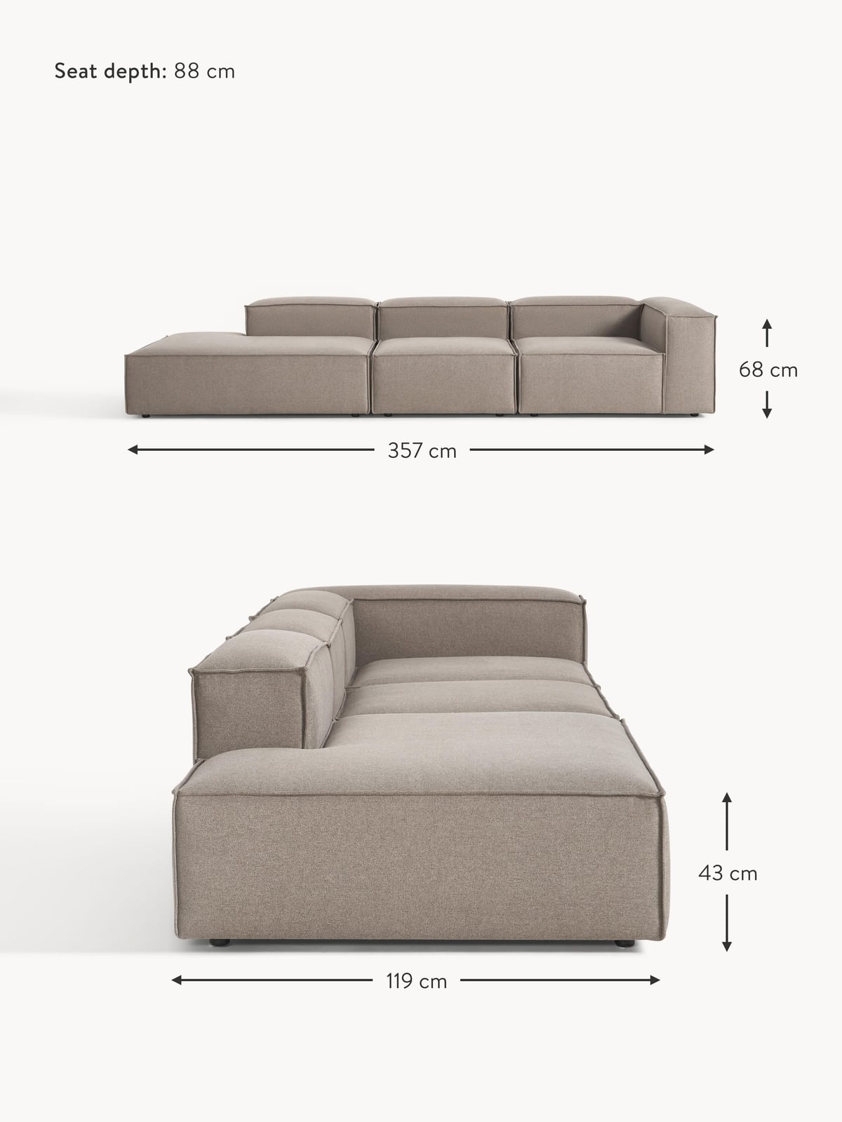 Edenhall XL Modular Ottoman