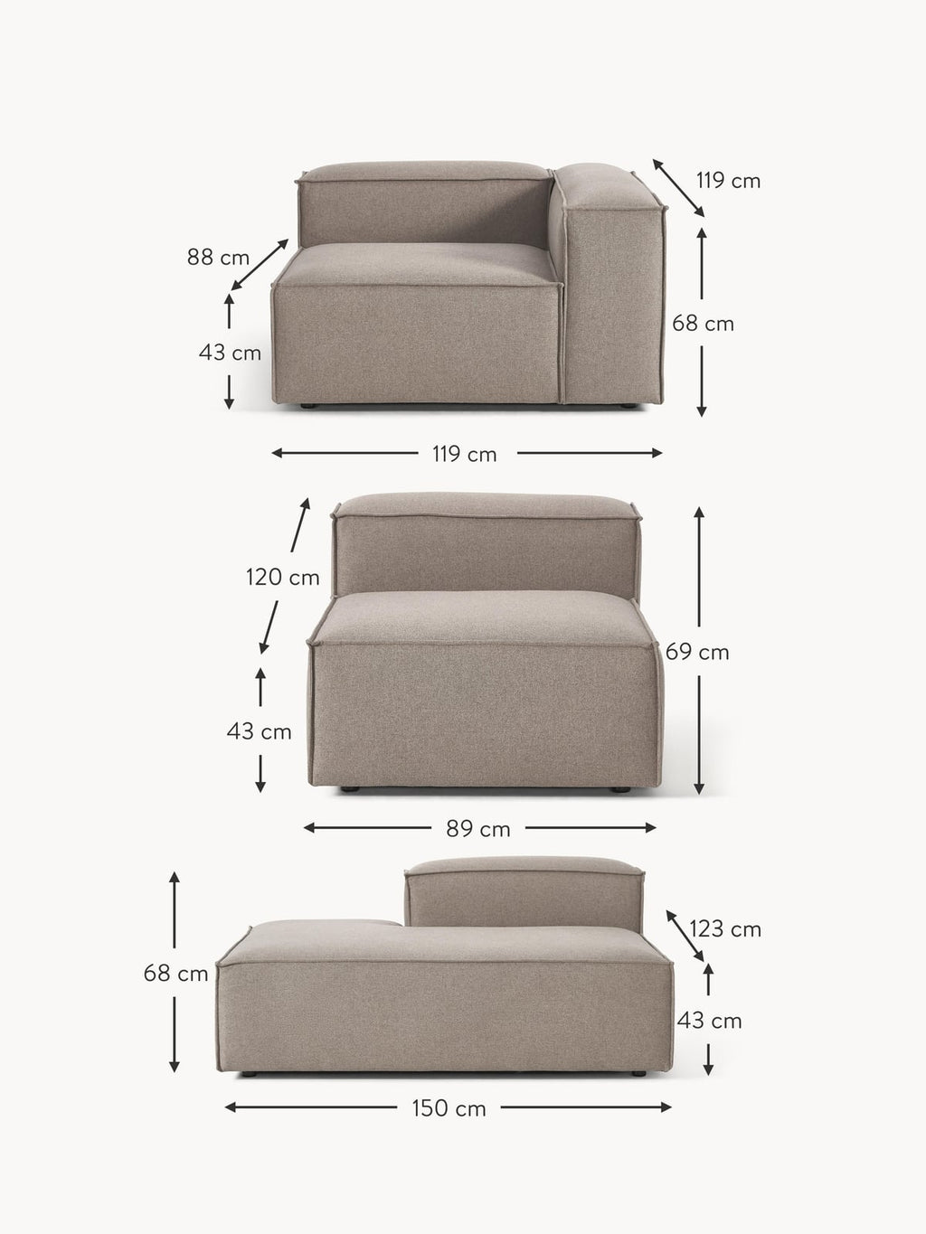 Edenhall XL Modular Ottoman