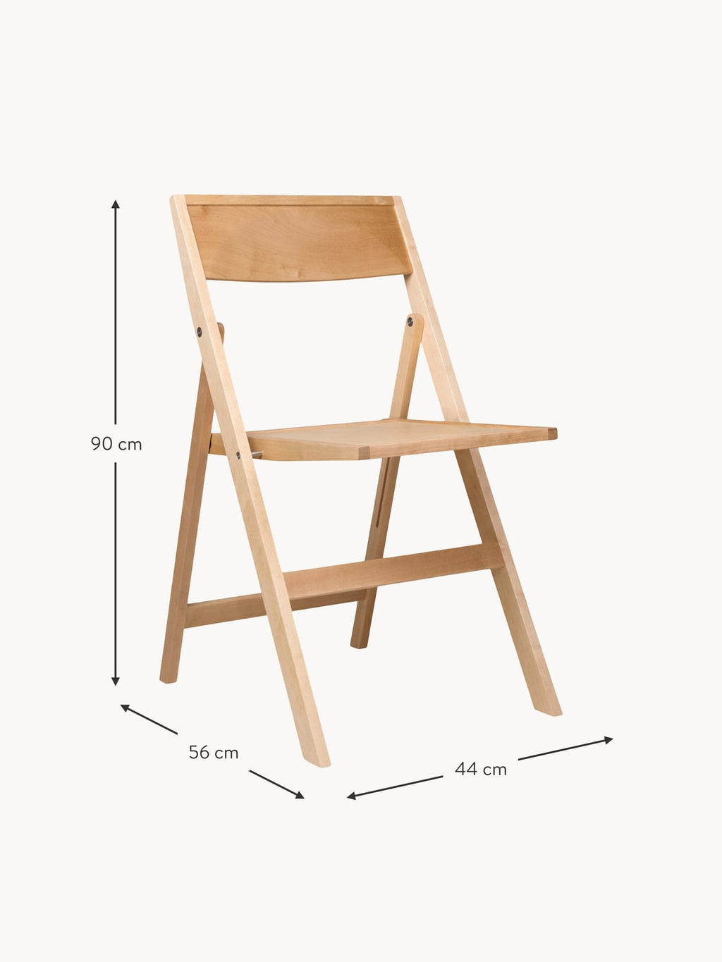 Edgworth Folding Birch Wood Dining Chair