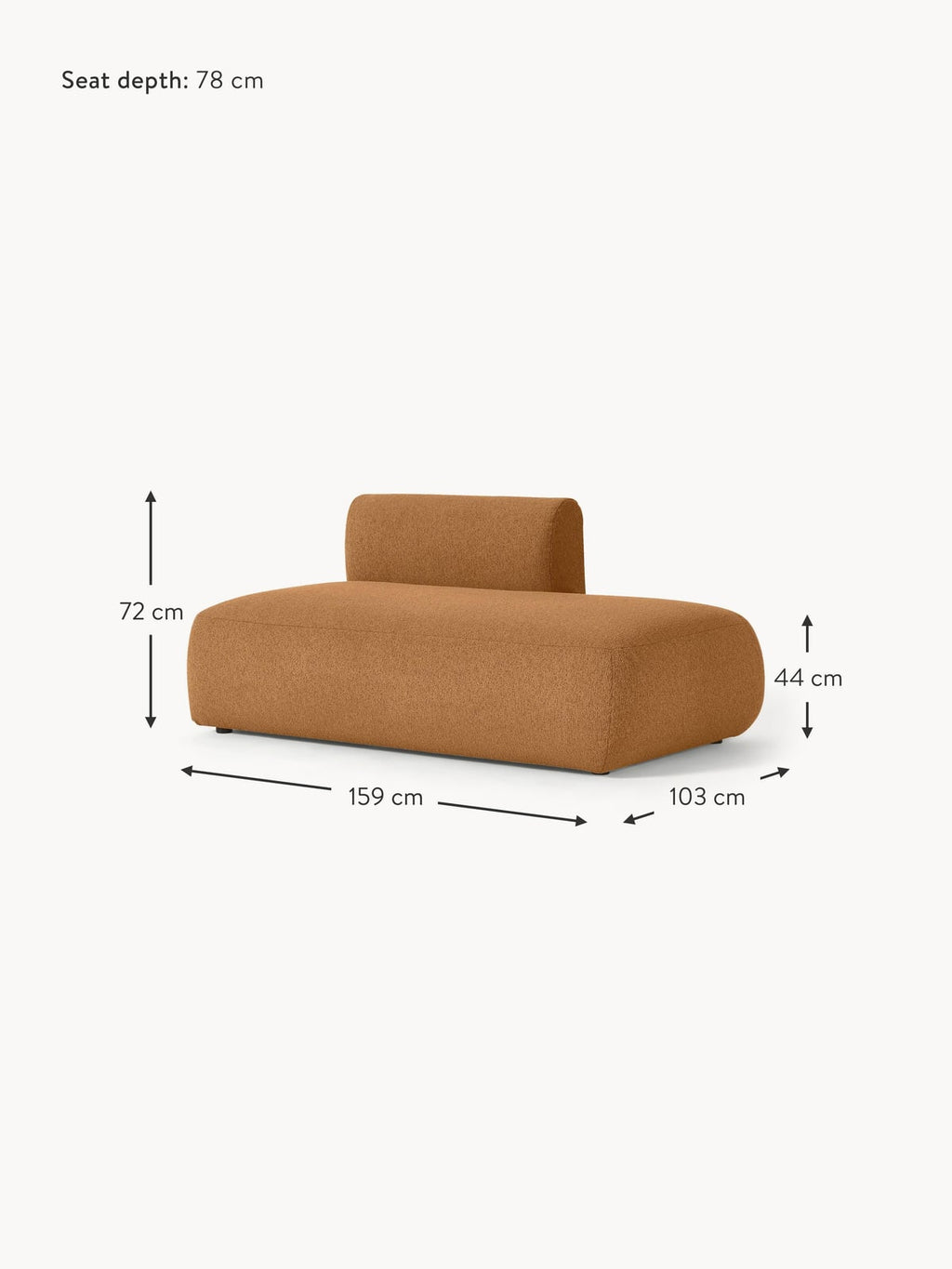 Ellerton Bouclé Chaise Module
