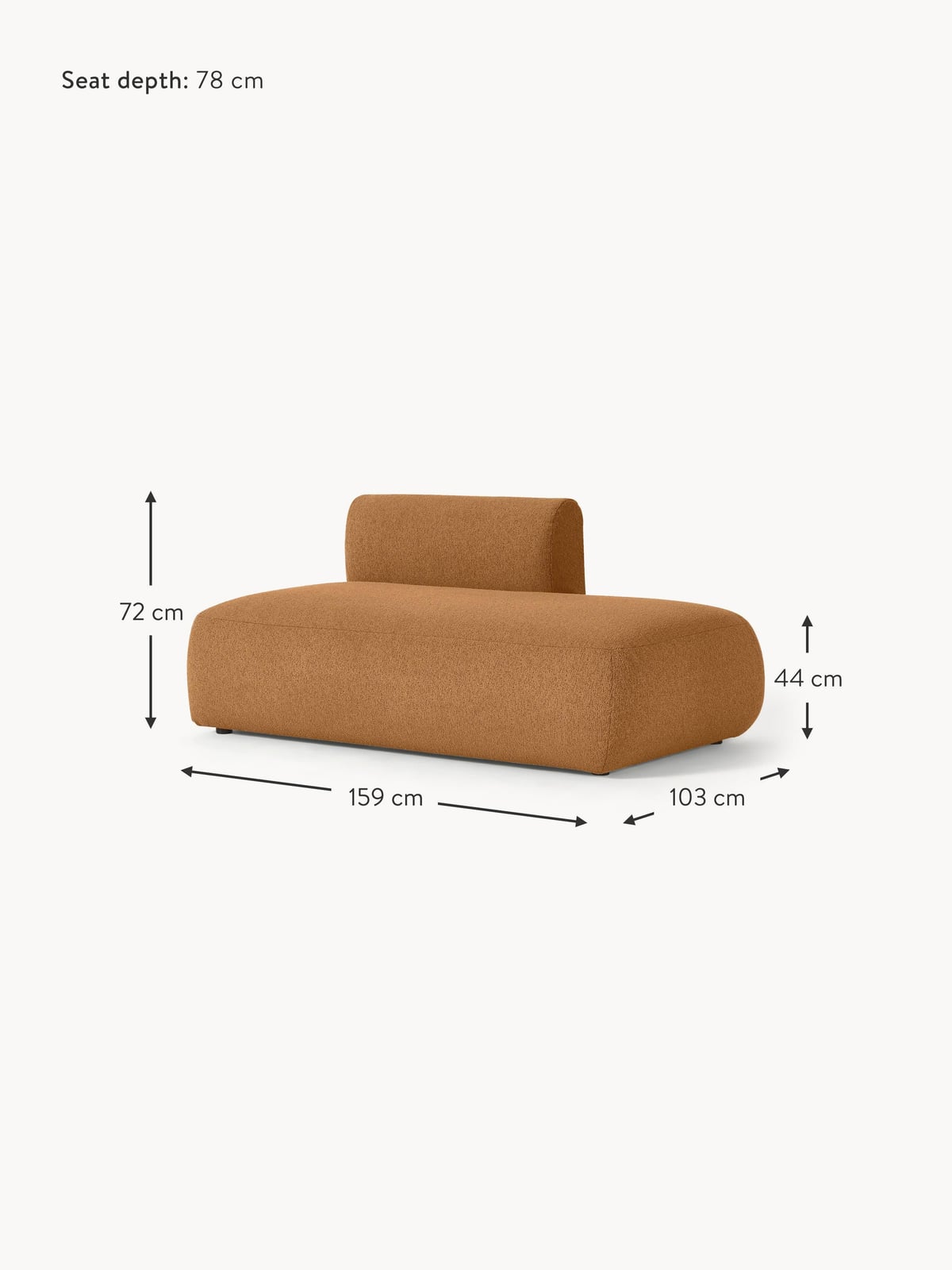 Ellerton Bouclé Chaise Module