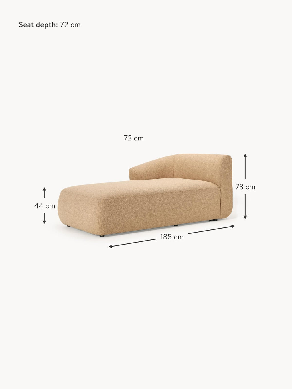 Ellerton Bouclé Corner Chaise Module