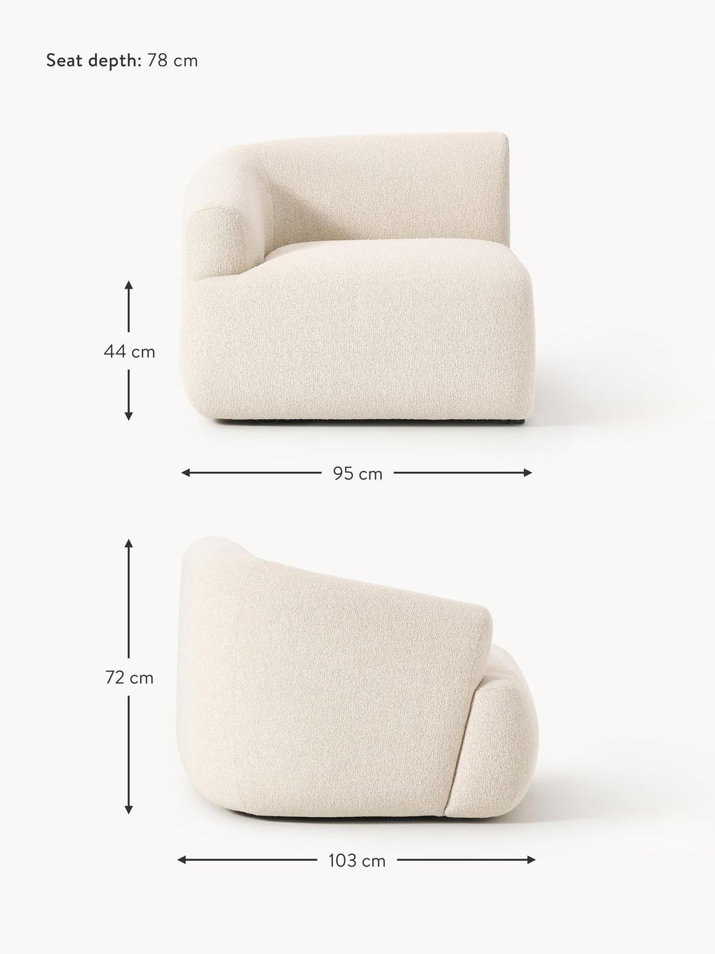 Ellerton Bouclé Corner Module