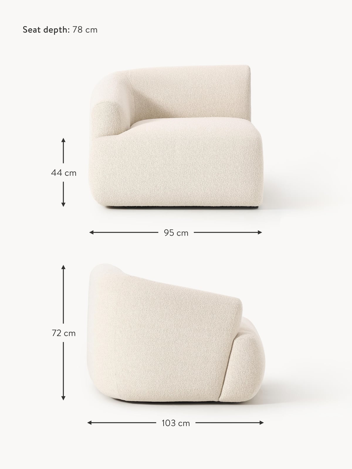 Ellerton Bouclé Corner Module