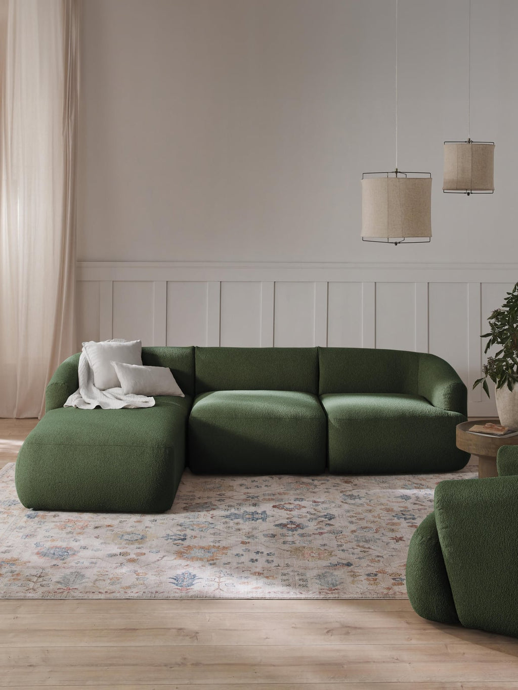 Ellerton Modular Bouclé Corner Sofa (3-seater)