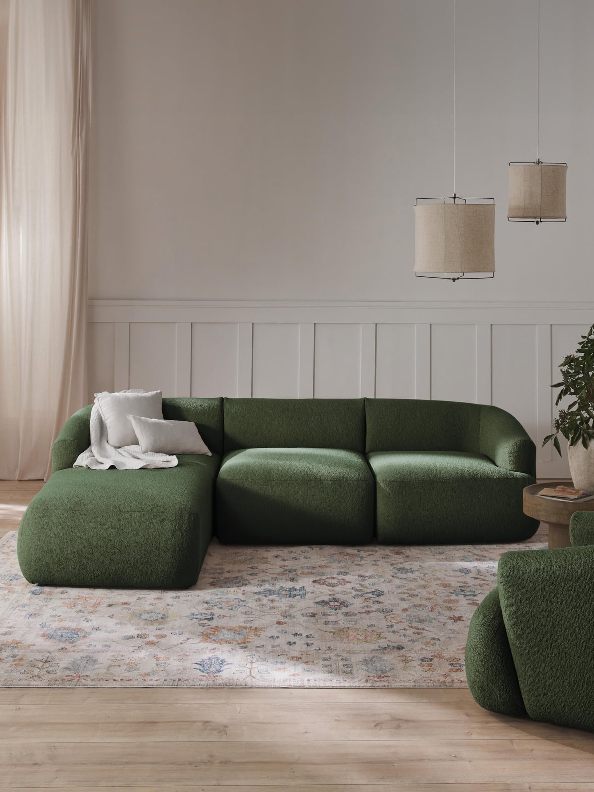 Ellerton Modular Bouclé Corner Sofa (3-seater)