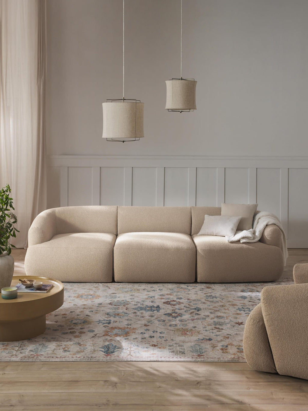 Ellerton Modular Bouclé Sofa (3-seater)