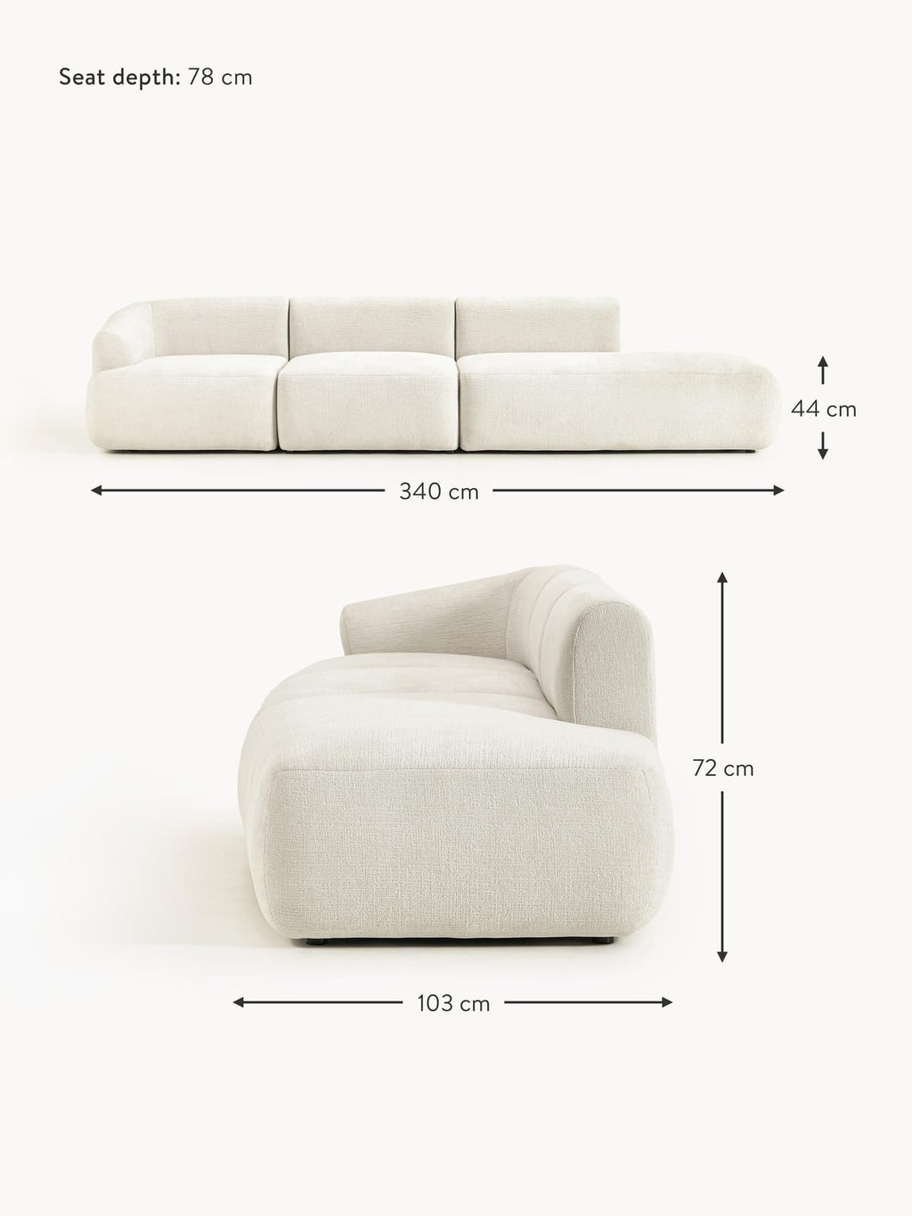 Ellerton Modular Ottoman (4-seater)