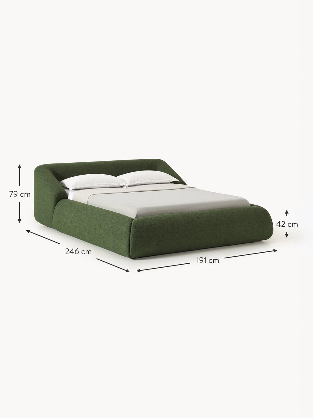 Ellerton Upholstered Bouclé Bed