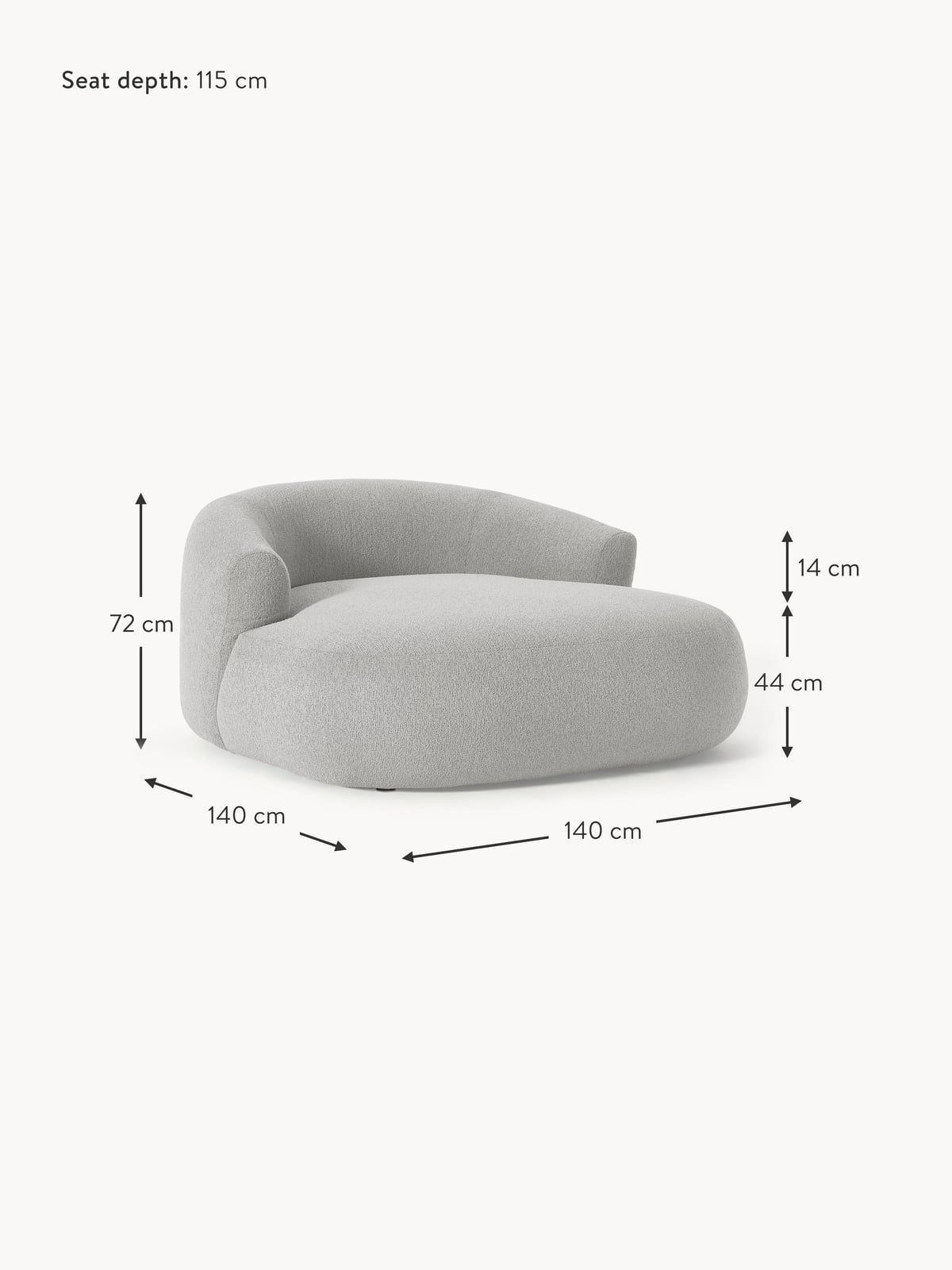 Ellerton XL Bouclé Lounge Chair