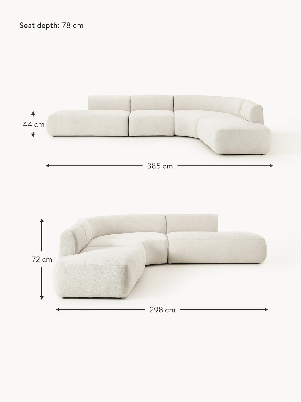 Ellerton XL Modular Corner Sofa (4-seater)