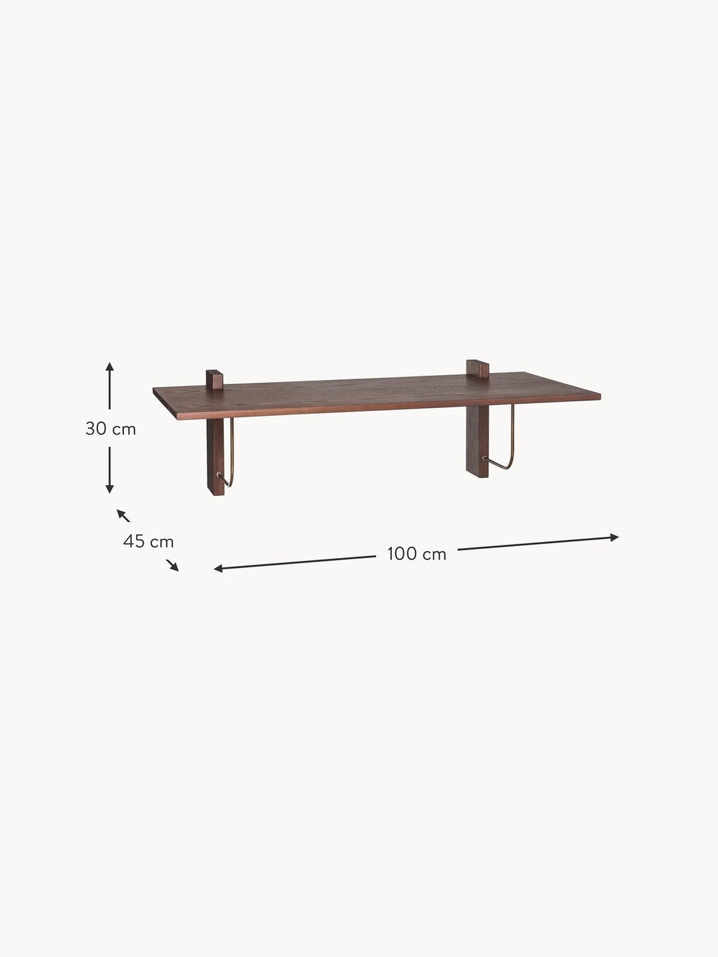 Elsdon Oak Wood Wall Desk