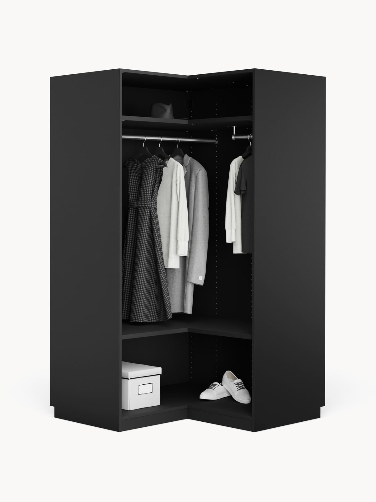 Fairlie Modular Corner Wardrobe, 115 cm Wide, in various sizes