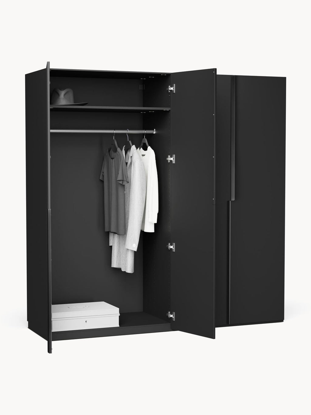 Fairlie Modular Hinge Door Wardrobe, 200 cm Wide, in various sizes
