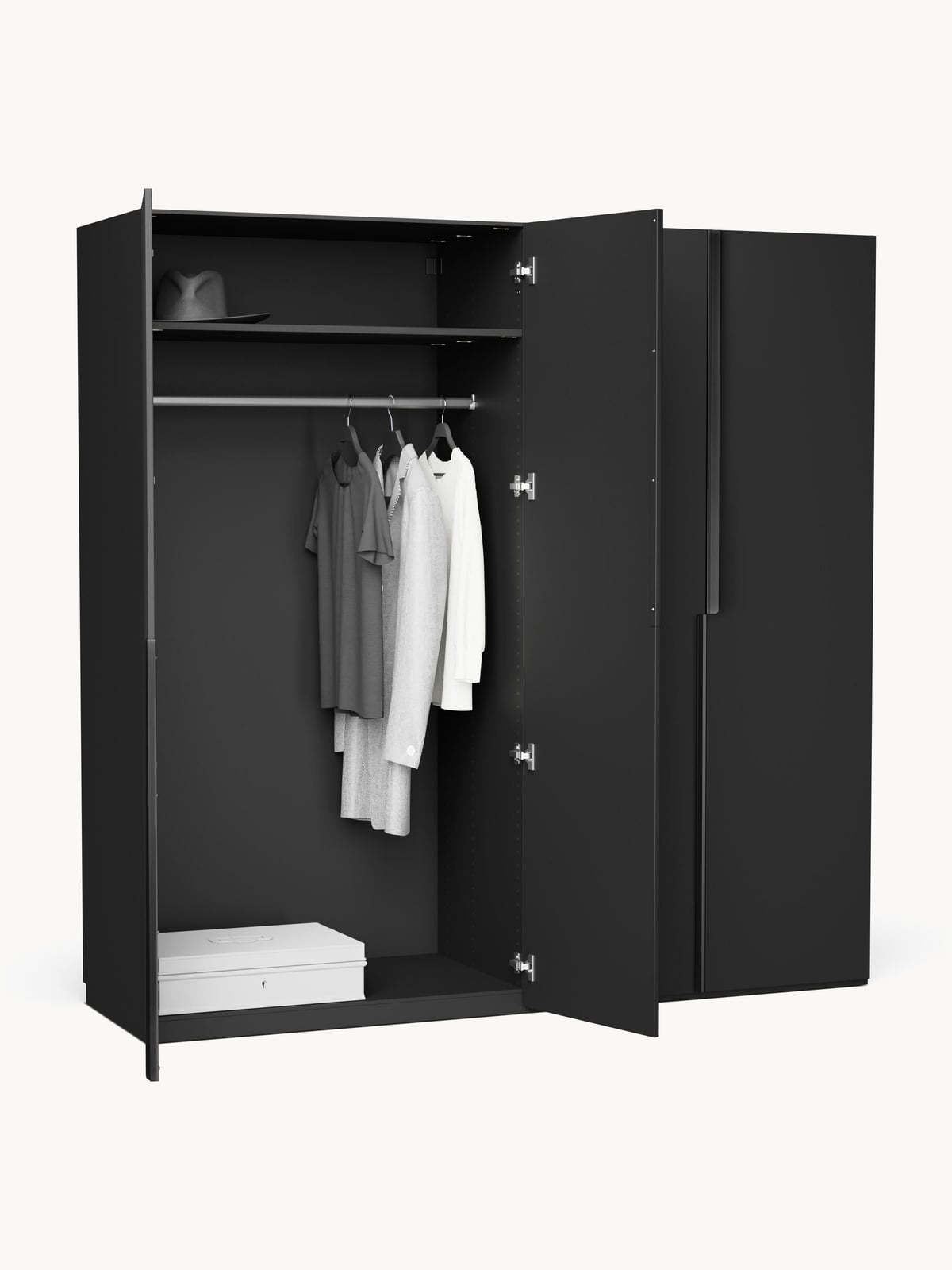 Fairlie Modular Hinge Door Wardrobe, 200 cm Wide, in various sizes