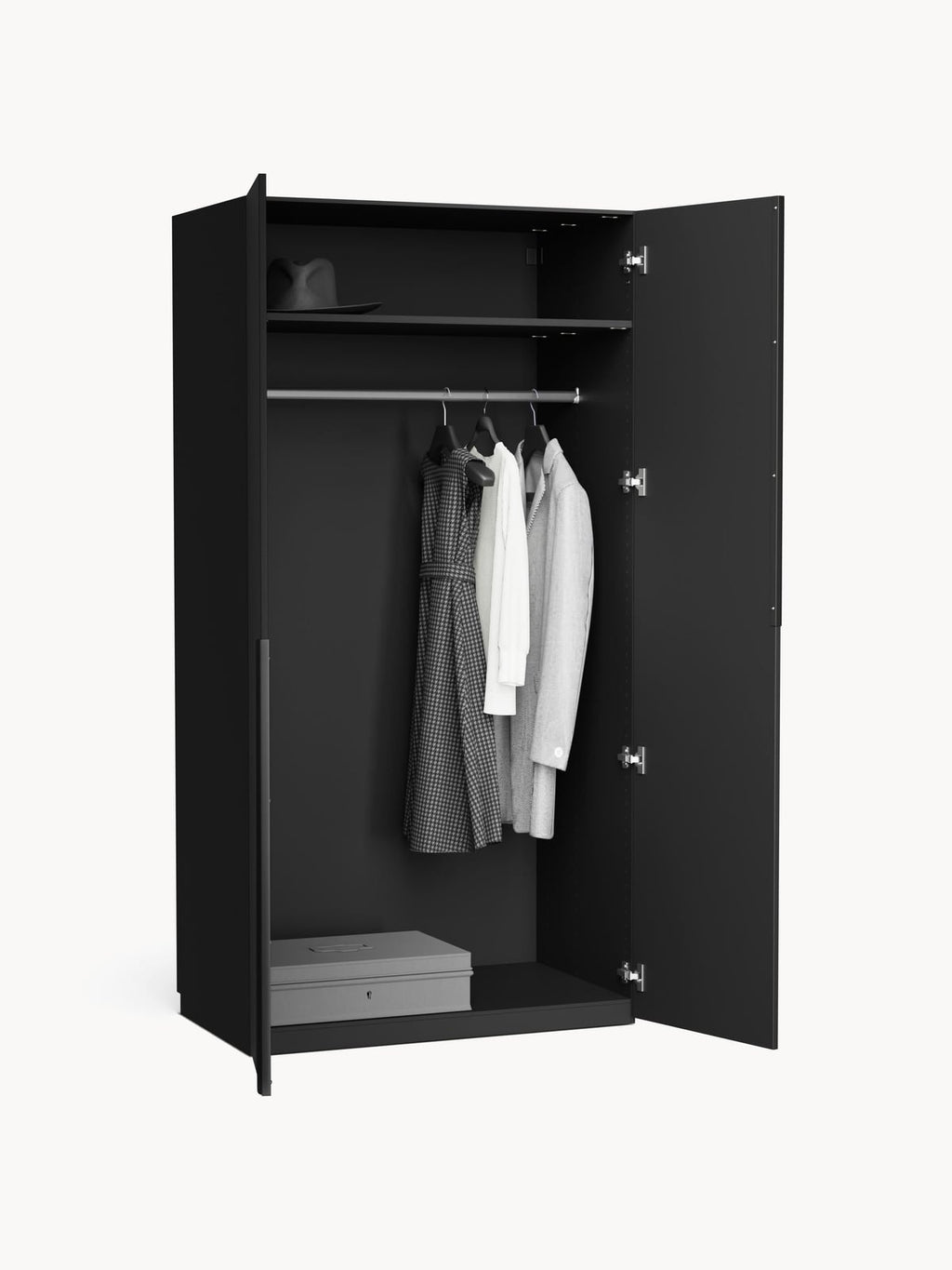 Fairlie Modular Hinged Door Wardrobe, 100 cm Wide, in various sizes