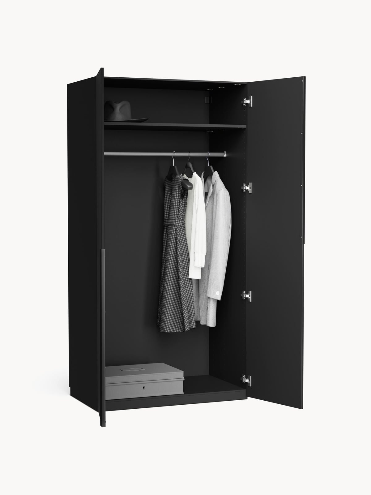 Fairlie Modular Hinged Door Wardrobe, 100 cm Wide, in various sizes