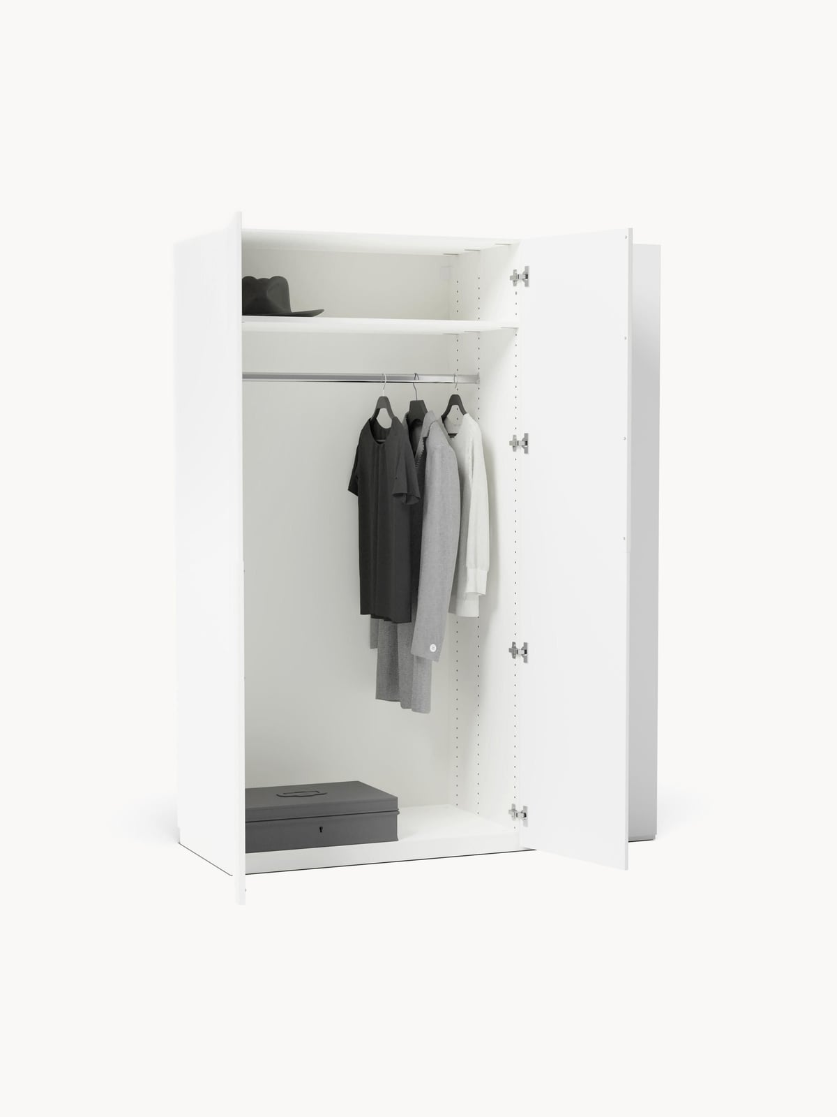 Fairlie Modular Hinged Door Wardrobe, 150 cm Wide, in various sizes