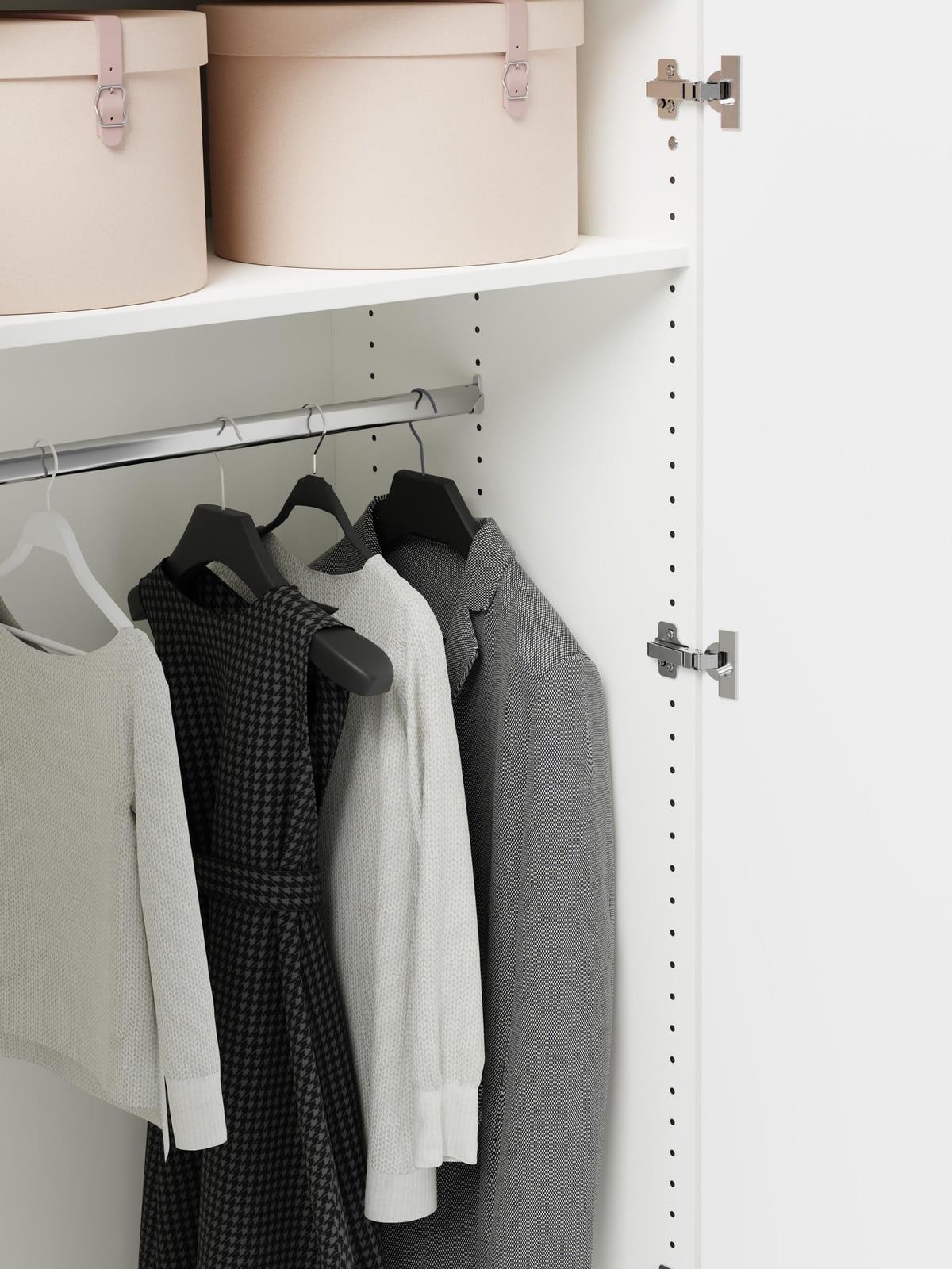 Fairlie Modular Hinged Door Wardrobe, 150 cm Wide, in various sizes