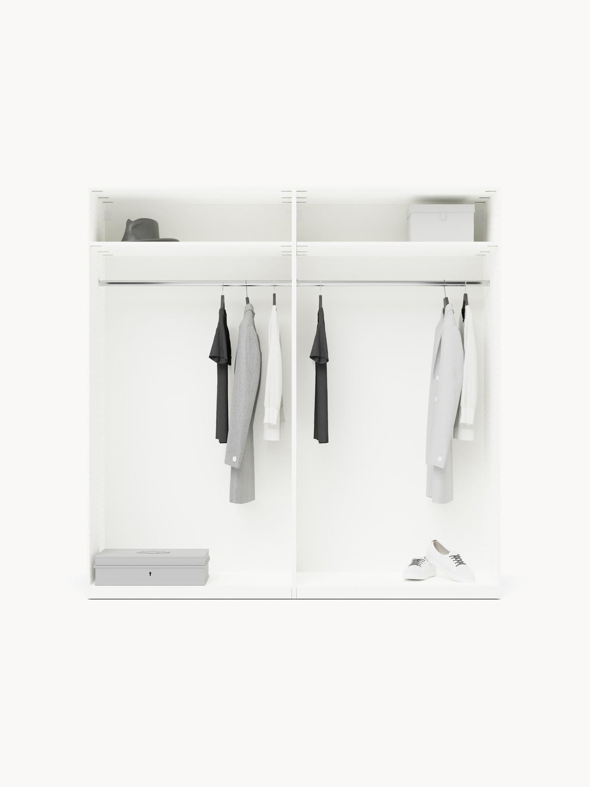 Fairlie Modular Hinged Door Wardrobe, 200 cm Wide, in various sizes