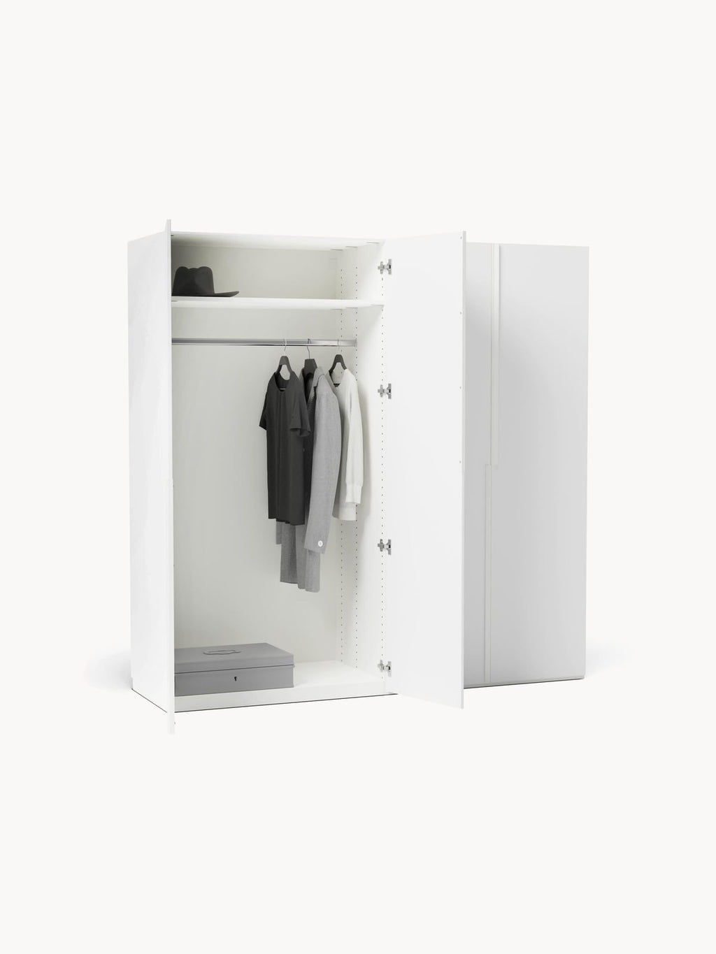 Fairlie Modular Hinged Door Wardrobe, 200 cm Wide, in various sizes