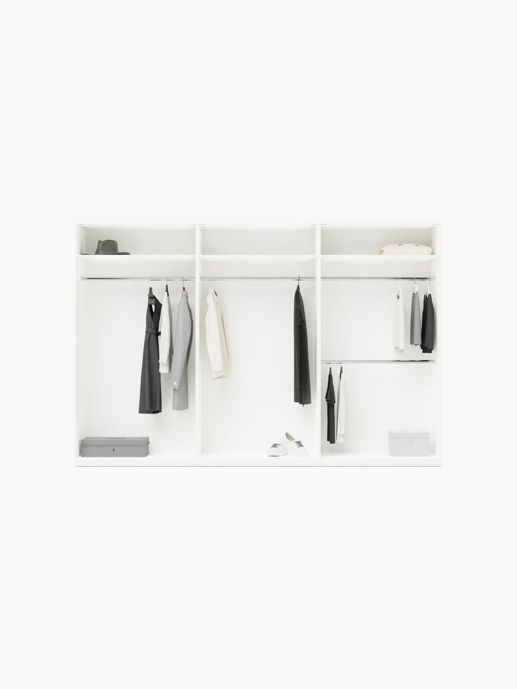 Fairlie Modular Hinged Door Wardrobe, 300 cm Wide, in various sizes