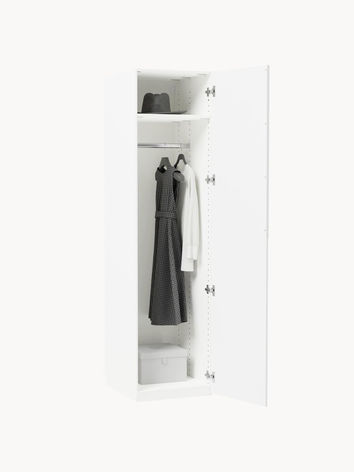 Fairlie Modular Hinged Door Wardrobe, 50 cm Wide, in various sizes