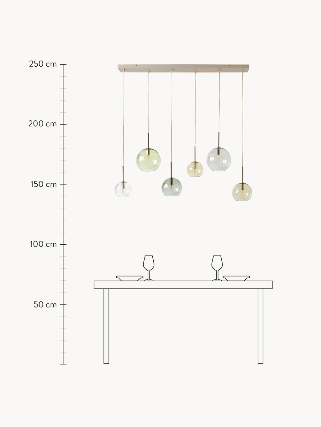 Farndale Large Glass Ball Pendant Light