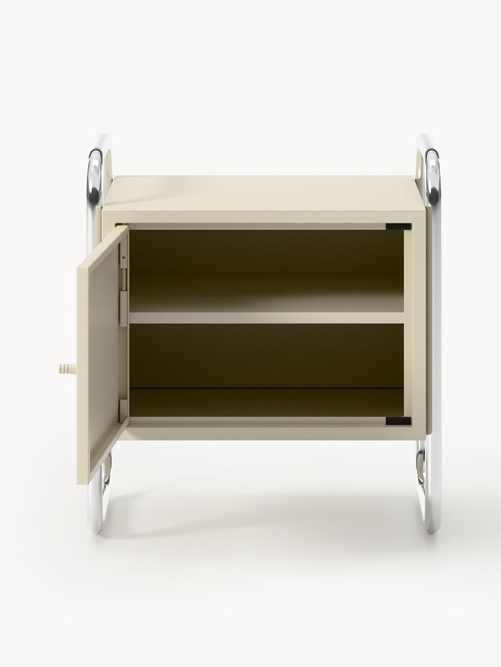 Fenton Metal Bedside Table, left- or right-hinged options