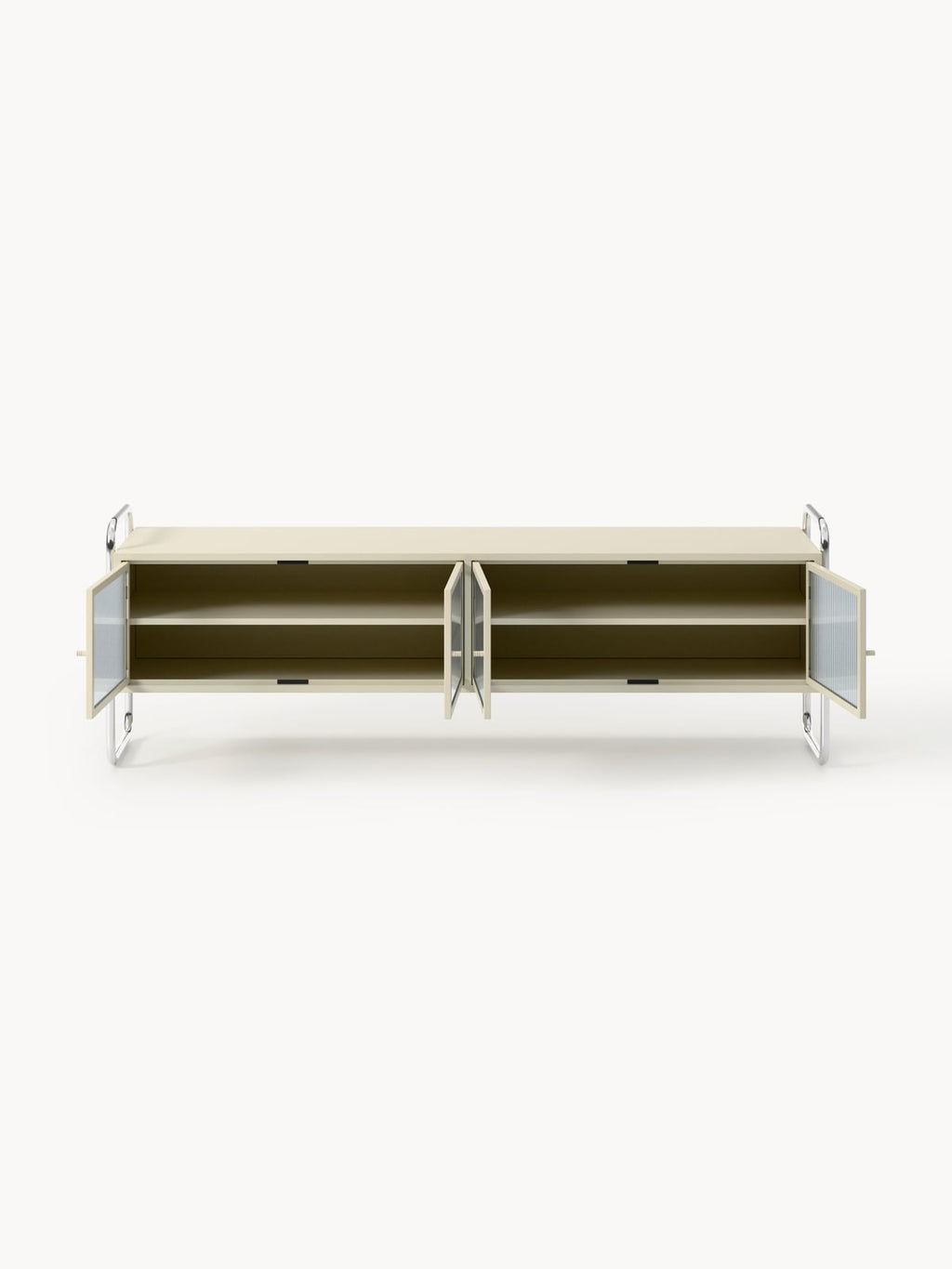 Fenton Metal Lowboard with Glass Front