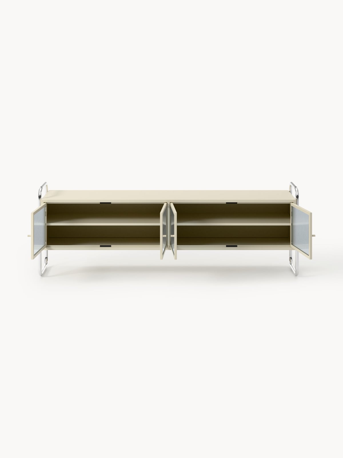 Fenton Metal Lowboard with Glass Front