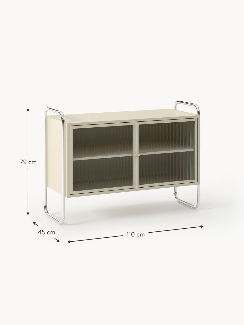 Fenton Metal Sideboard with Glass Front