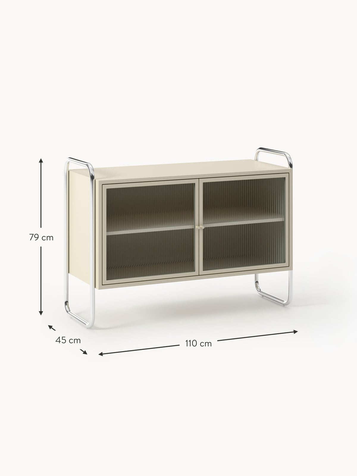 Fenton Metal Sideboard with Glass Front
