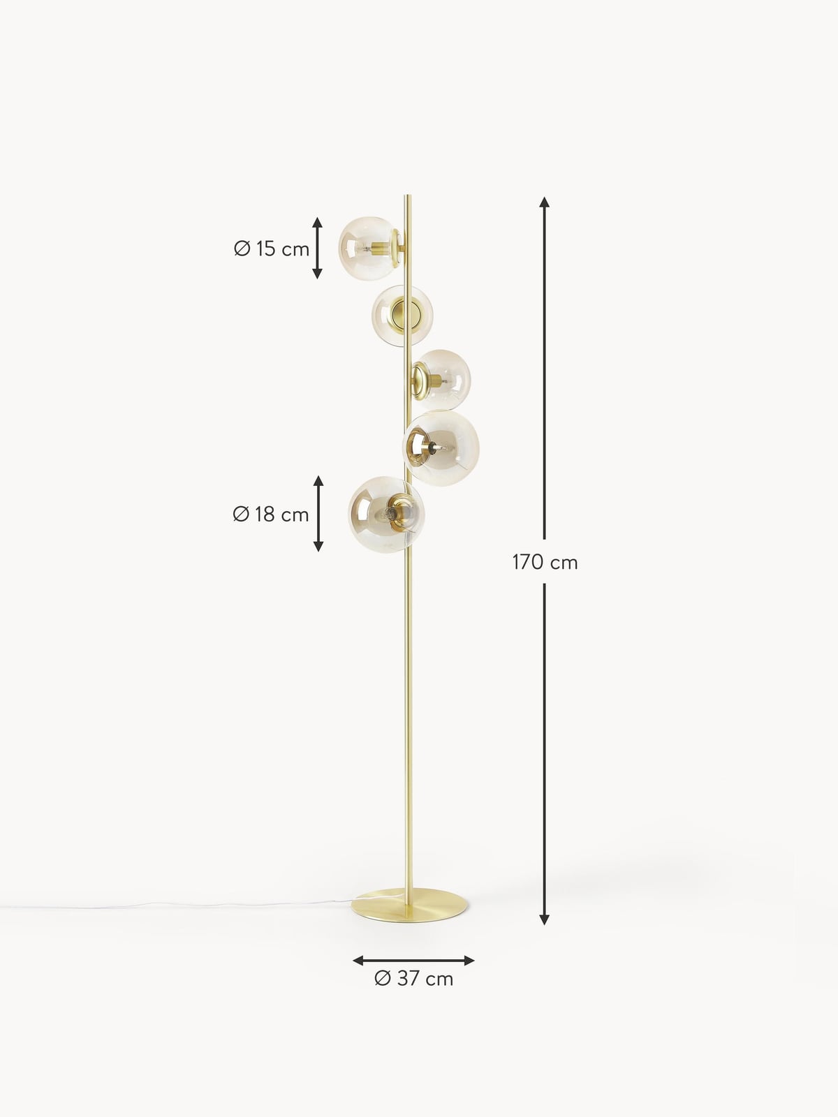 Fernwood Glass Floor Lamp