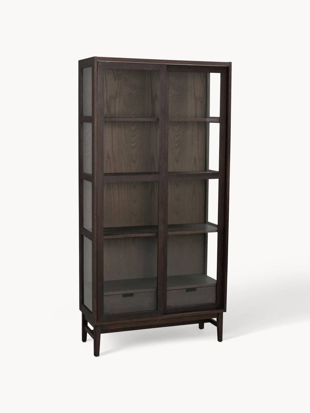 Fordham Wooden Display Cabinet with Sliding Doors