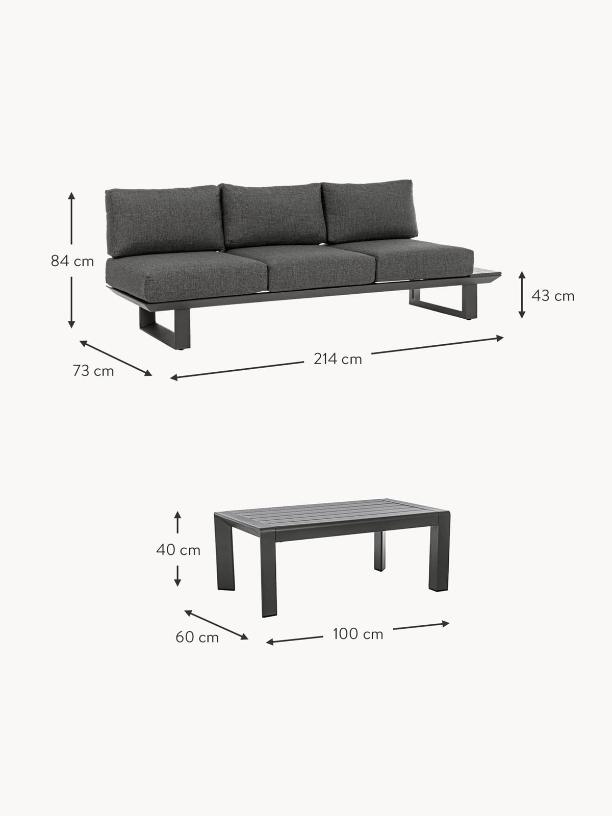 Foulridge Garden Lounge Set, Set of 3