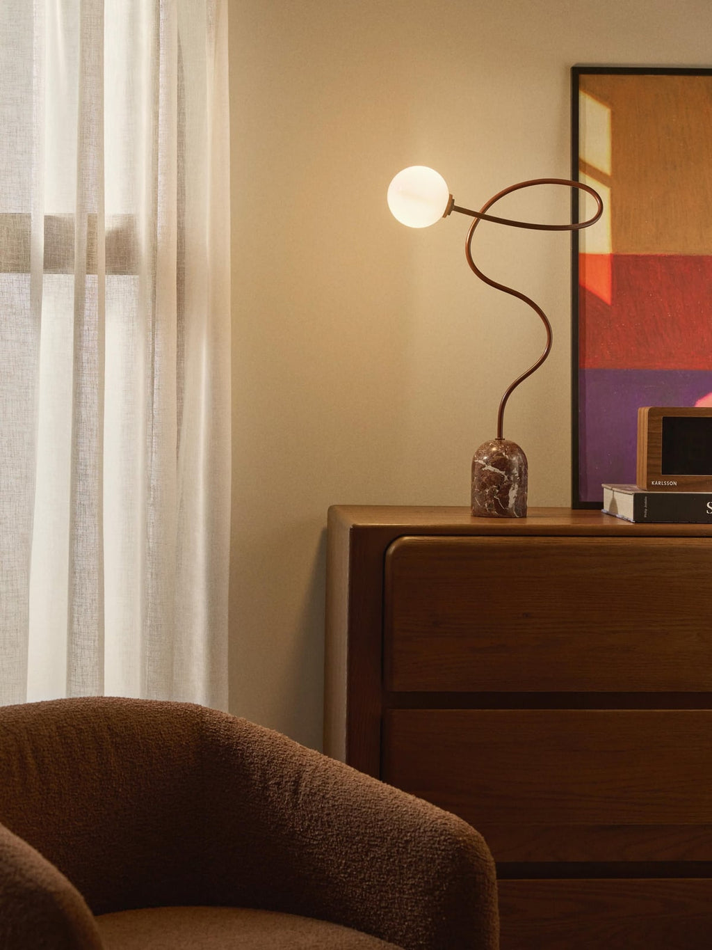 Foulridge Table Lamp with Marble Base