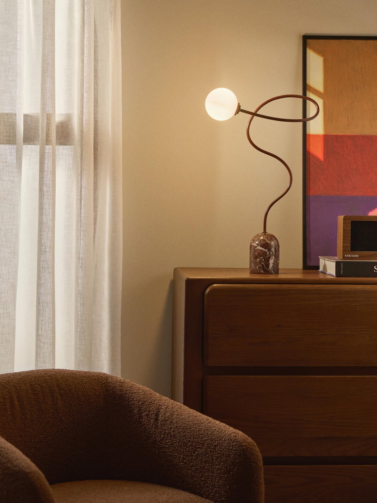 Foulridge Table Lamp with Marble Base