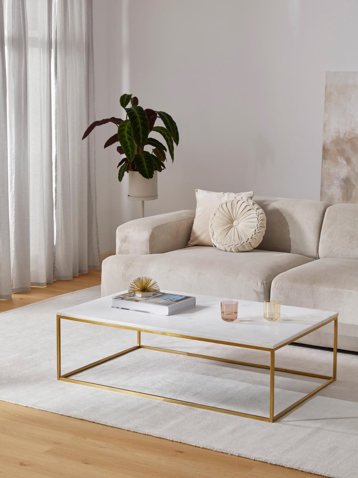 Garrow Large Marble Coffee Table