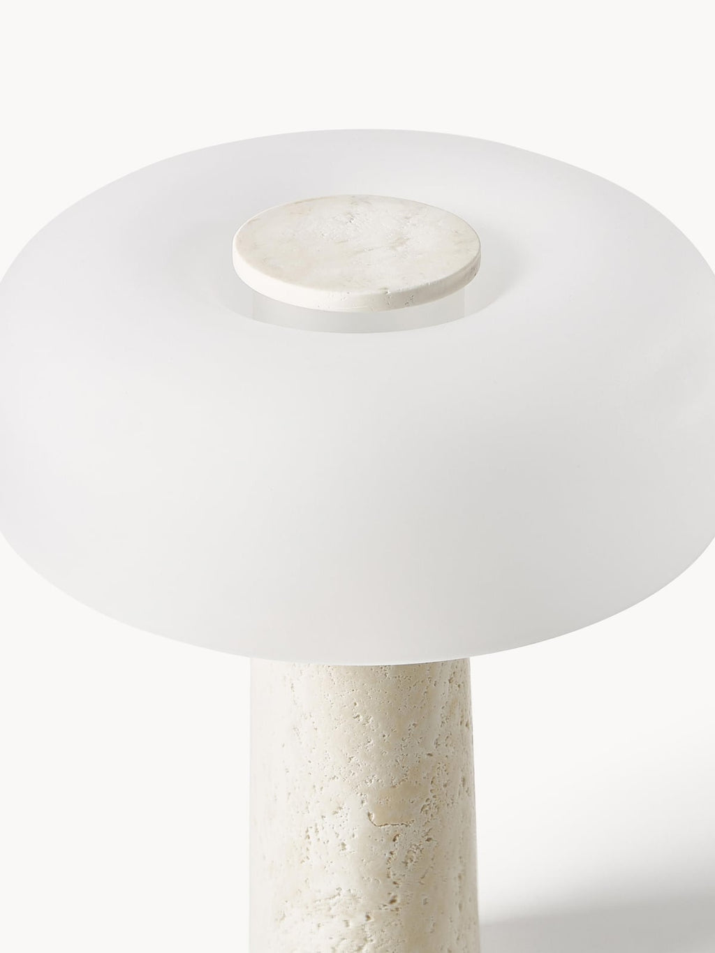 Garrow Table Lamp with Travertine Base