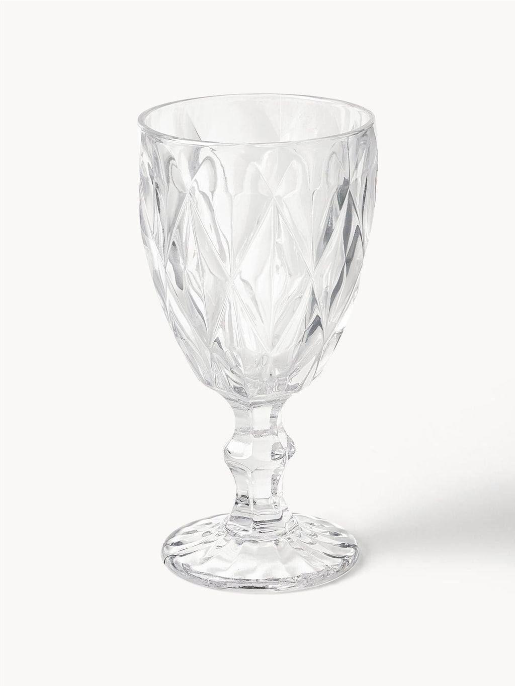Garrow Wine Glasses with Embossed Pattern, Set of 4