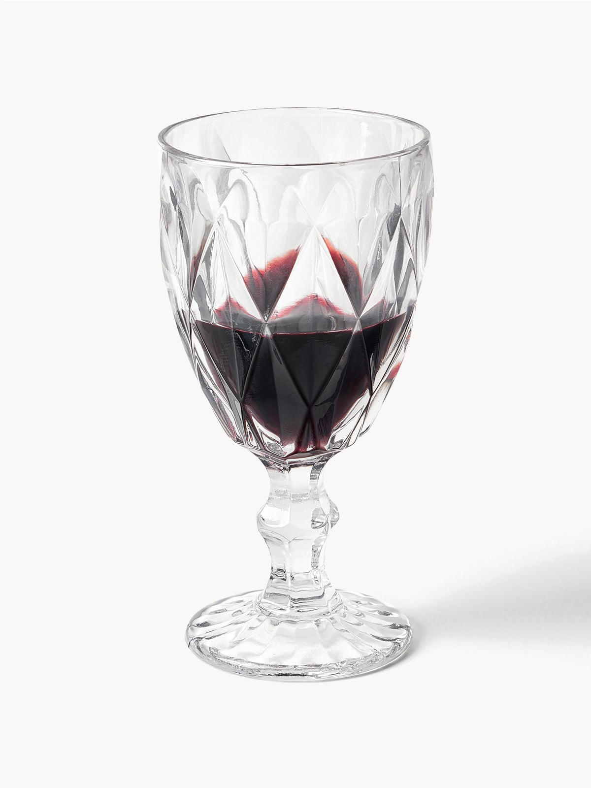 Garrow Wine Glasses with Embossed Pattern, Set of 4