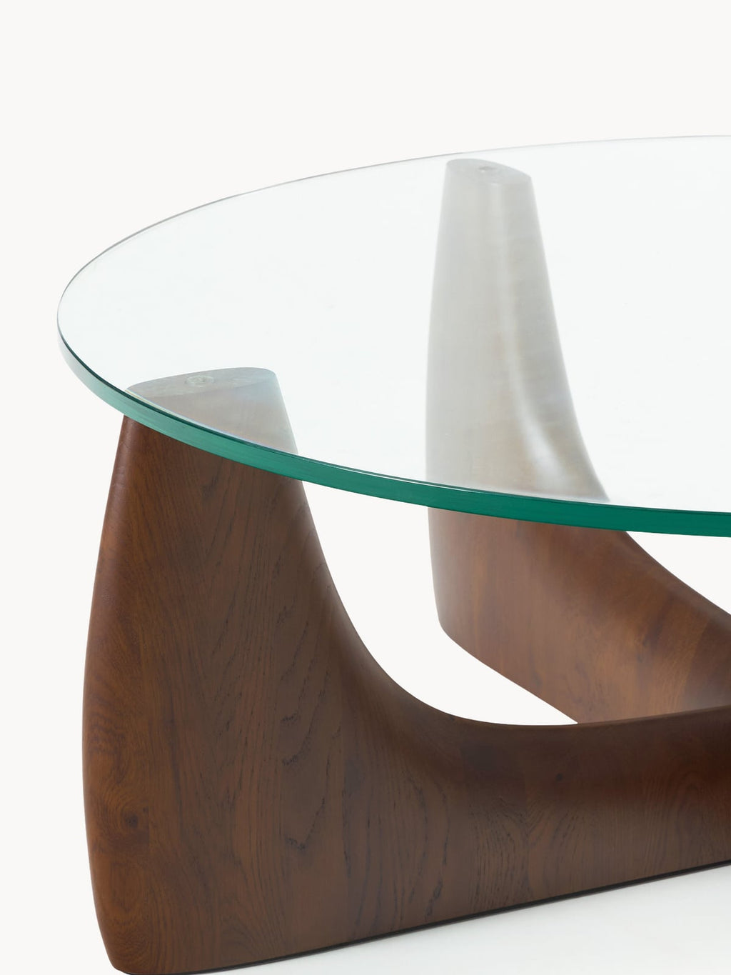 Gisburn Round Wooden Coffee Table with Glass Top