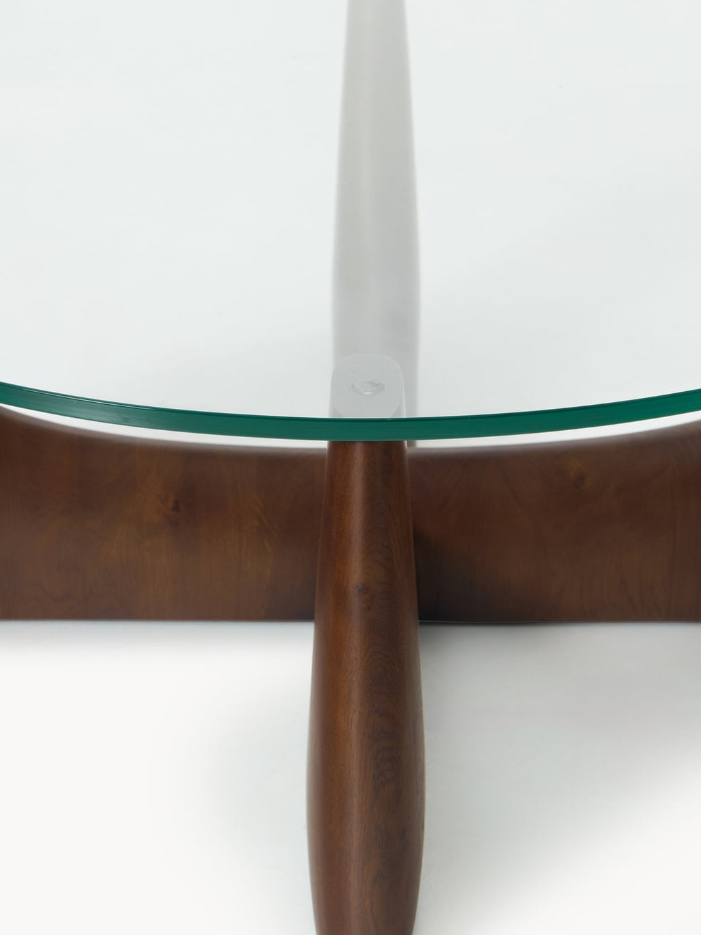 Gisburn Round Wooden Coffee Table with Glass Top