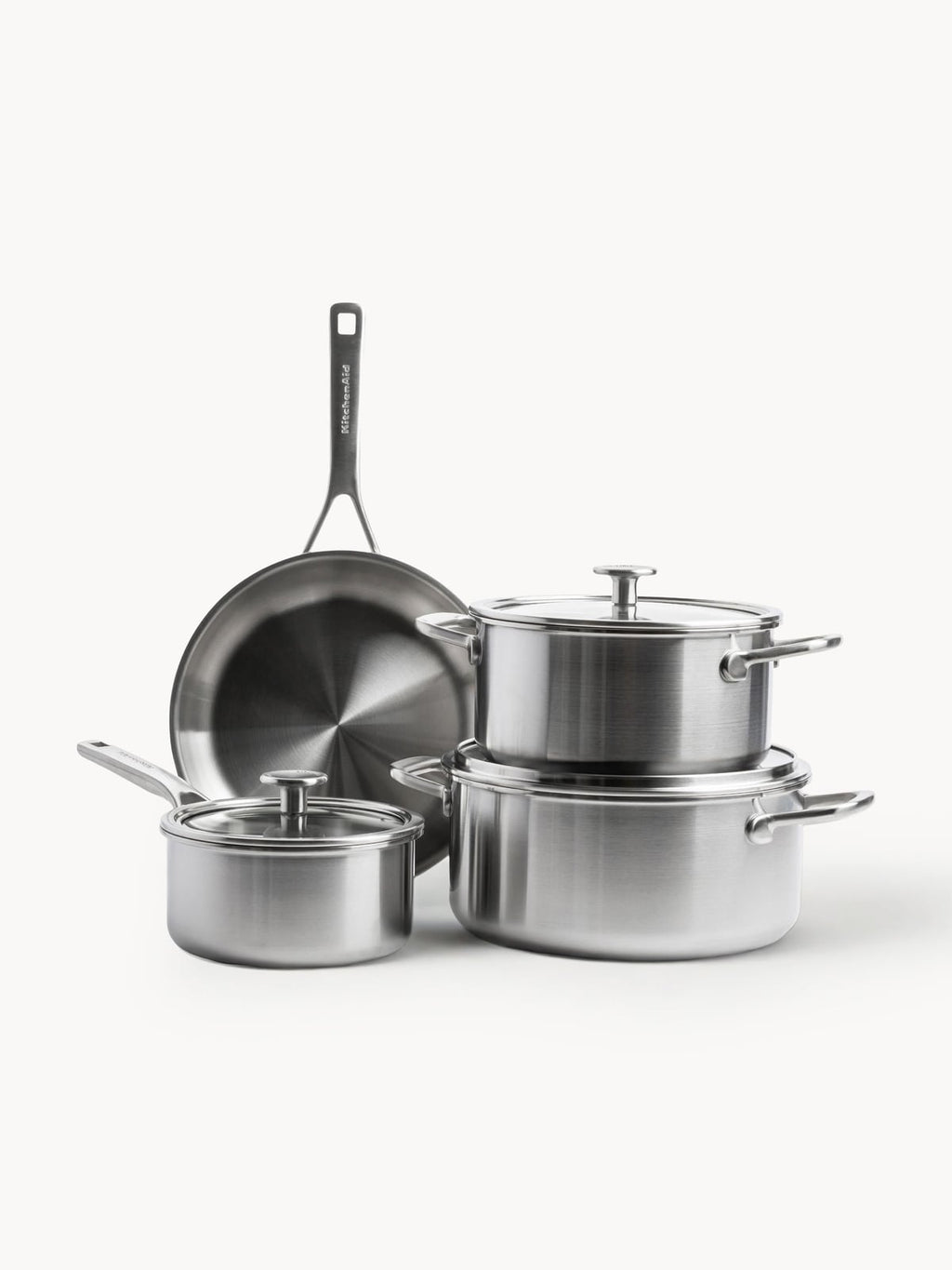 Glenmore Cookware Set with 3-layer Base, Set of 7